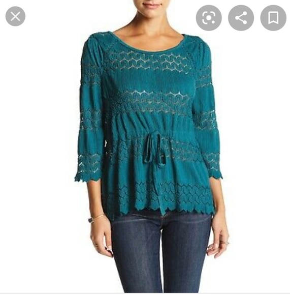 Free People Tops - NWT! Free People green crochet top